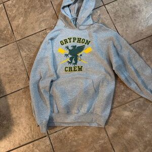 Gryphon Gray Crew Hoodie with Yellow and Green Logo